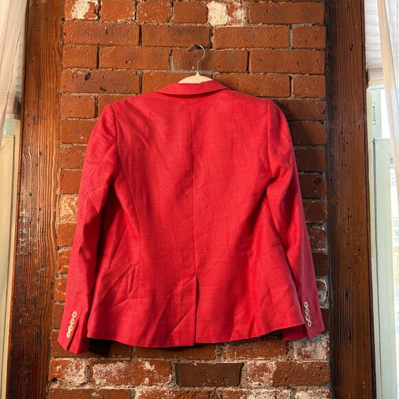 Brooks Brothers Stellita Fit Loro Piana Summertime Blazer in Ruby Pink Sz 4 - Picture 12 of 12
